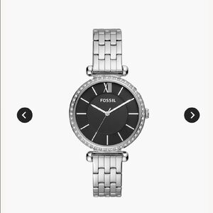 Fossil Women's Silver Watch with Black Dial